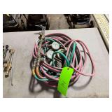 Lot - Torch Set - Hose, Gauges, Torch
