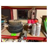 Lot - Cart Wheels and Inverted Spray Paint