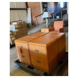 Lot - (4) Wooden Two-Drawer Night Stands