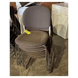 Lot - (5) Padded Fabric Seat Stackable Chairs