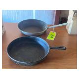 Lot - (1) Cast Iron Skillet and (1) Eagleware Skillet