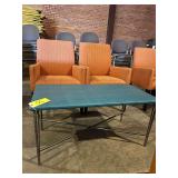 Lot - (2) Arm Chairs and (1) Coffee/Accent Table