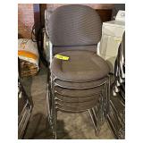 Lot - (6) Padded Fabric Seat Stackable Chairs