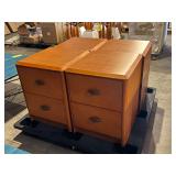 Lot - (4) Wooden Two-Drawer Night Stands
