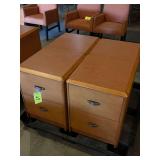 Lot - (4) Wooden Two-Drawer Night Stands