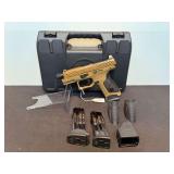 Beretta APX-A1 Compact FDE 9x19 Pistol with (3) Magazines and Additional Grips in Hard Case