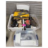 Lot - Shop Tools - Shop Vac Wand, Air Vent Deflectors, Air Hose, Trim Router, Etc