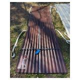 Brown Metal Roof Wall Panels, 12ft L x 2.91ft W x 3mm Thick - 30 Pieces