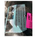 Black Outdoor Patio Fabric Screen Cover, 65.62ft x 6.56ft