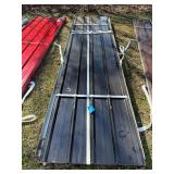 Black Metal Roof Wall Panels, 12ft L x 3ft W x 4mm Thick - 30 Pieces