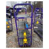 Towable Industrial 4-Tier Rolling Cart with Adjustable Top Shelf- 70in H x 47in L x 22in W