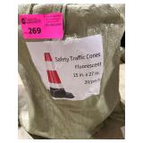 (20) Safety Traffic Cones, 15in x 27in