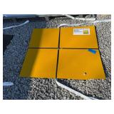 Yellow Steel Diamond Plate, 3ft x 4 ft x 4mm Thick - 20 Pieces