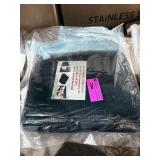 Black Outdoor Patio Fabric Screen Cover, 19.68ft x 39.37ft