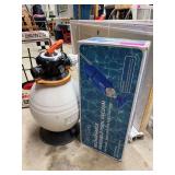 Pool Sand Filter and Rechargeable Handheld Pool Vacuum