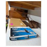 Lot - Drive Medical Side Seat Lift Chair Over-bed Table, Wall Mount Component Shelf, Pot Rack