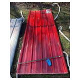 Red Polycarbonate Roof Panels, 7.87ft L x 3ft W x 8mm Thick - 30 Pieces