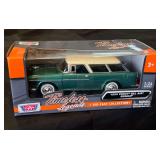 Motor Max 1955 Chevrolet Bel Air Nomad 1:24 Scale Diecast Model Car in Box