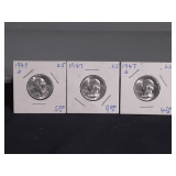 Lot - (3) 1947 Washington Quarters