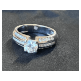14k White Gold Diamond Ring