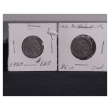 Lot - (2) Buffalo Nickels