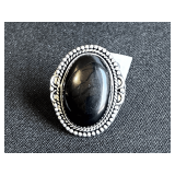 Black Onyx Ring - Size: 7