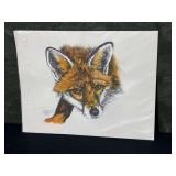 Lee Cable American Wildlife Artist 'Red Fox' Pencil Signed Print