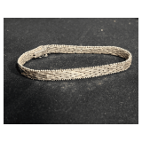 Vintage Sterling Silver Woven Bracelet