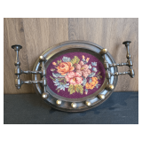 Antique Wall Hanging Coat Rack with Cruel Center