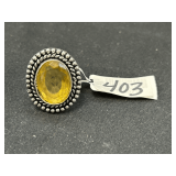 Lemon Quartz Ring - Size: 6