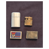 Lot - (4) Assorted Lighters and Match Boxes