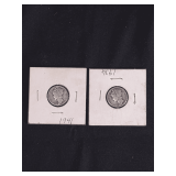 Lot - (2) Mercury Dimes