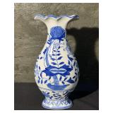 Vintage Blue & White Porcelain Vase Formalities by Baum Bros