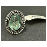 Aqua Quartz Ring - Size: 6