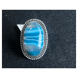 Multy Onyx Stone Ring - Size: 9