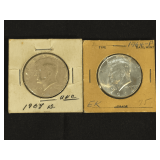 Lot - (2) 1964 Kennedy Half Dollars