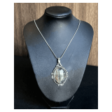 Labradorite Pendant Necklace with Chain