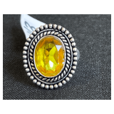 Lemon Quartz Ring - Size: 8