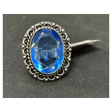 Blue Sapphire Quartz Ring - Size: 6