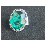Green Emerald Ring - Size: 9
