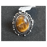 Tiger Eye Ring - Size: 8