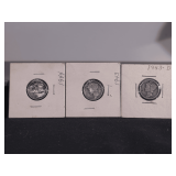 Lot - (3) 1940s Mercury Dimes