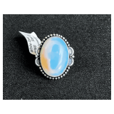 White Opal Ring - Size: 7