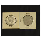 Lot - (2) 1964 Kennedy Half Dollars