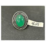 Green Onyx Ring - Size: 7