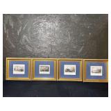 Lot - (4) Framed Vintage Steel Engravings by Thomas Allom