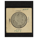 1907-D Barber Half Dollar