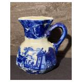 Vintage Victoria Ware Flow Blue Ironstone Pitcher