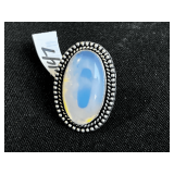 White Opal Ring - Size: 8