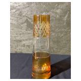 Vintage Amber Art Glass Vase